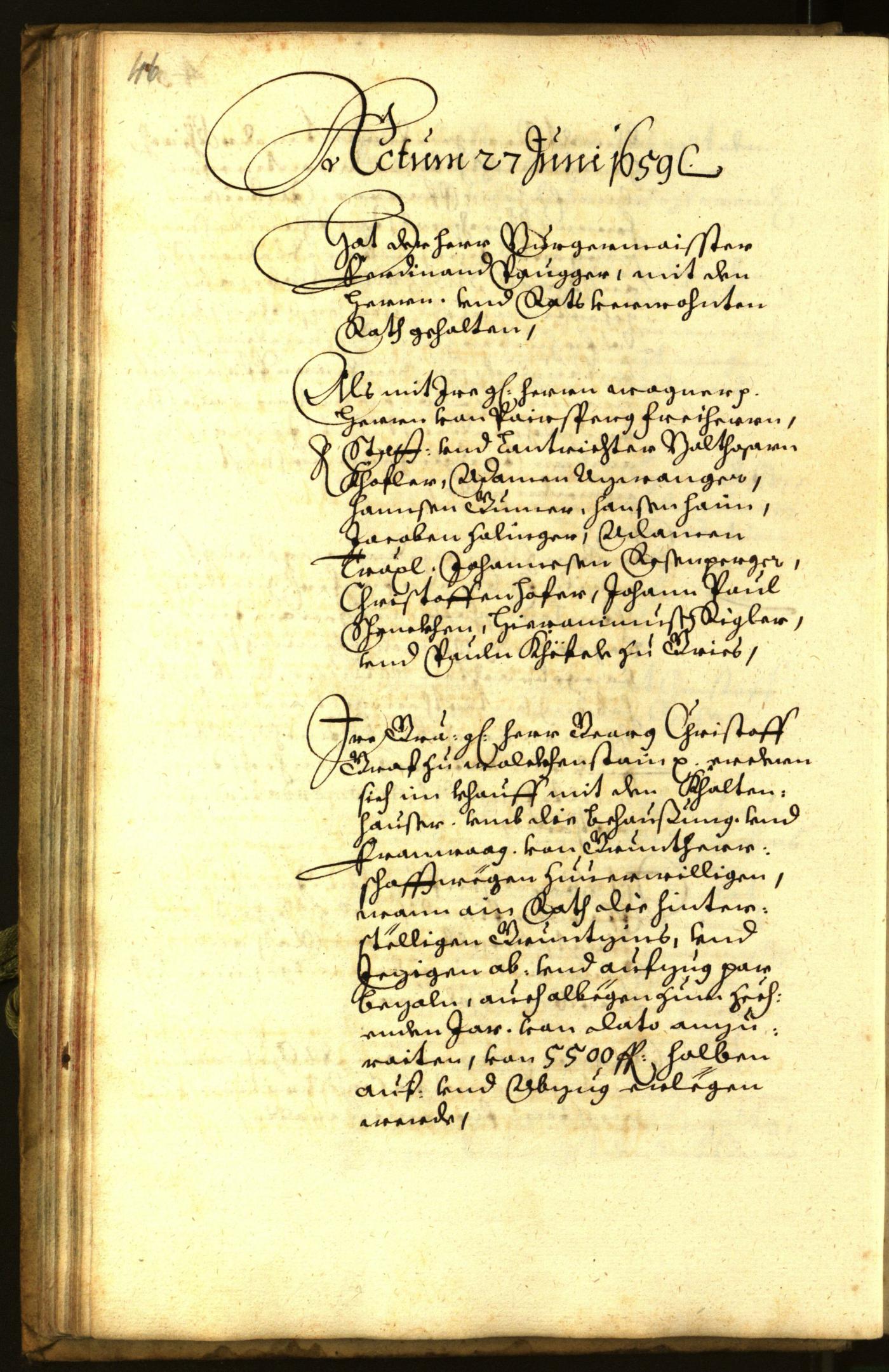 Stadtarchiv Bozen - BOhisto Ratsprotokoll 1659 