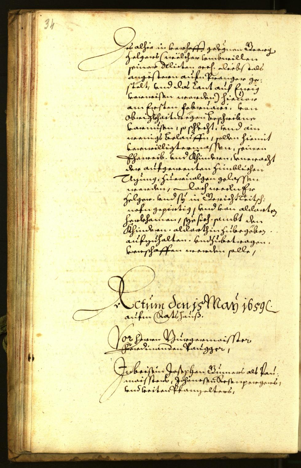 Stadtarchiv Bozen - BOhisto Ratsprotokoll 1659 