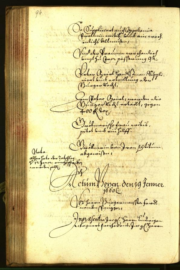 Civic Archives of Bozen-Bolzano - BOhisto Minutes of the council 1660 