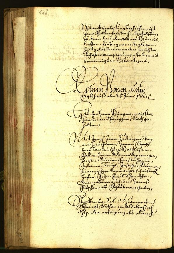 Civic Archives of Bozen-Bolzano - BOhisto Minutes of the council 1660 