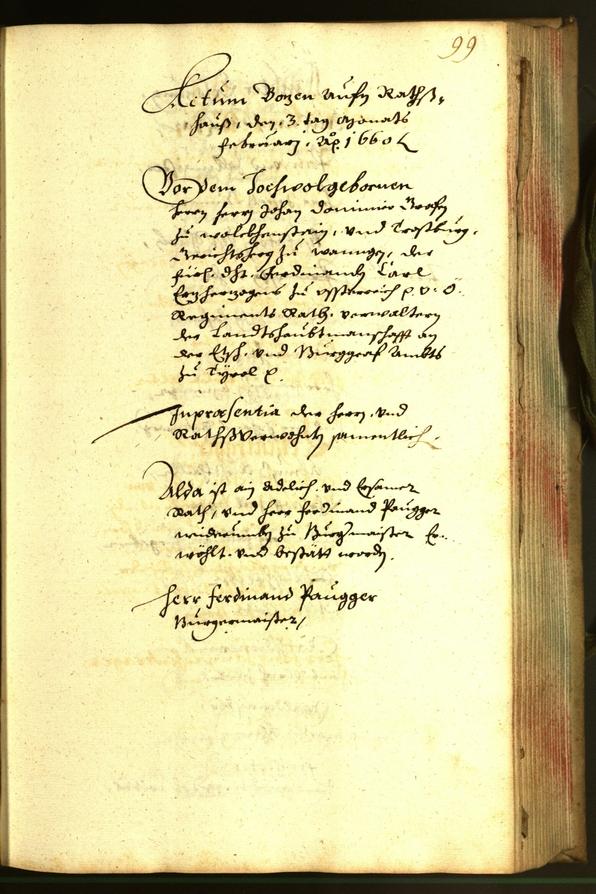 Civic Archives of Bozen-Bolzano - BOhisto Minutes of the council 1660 