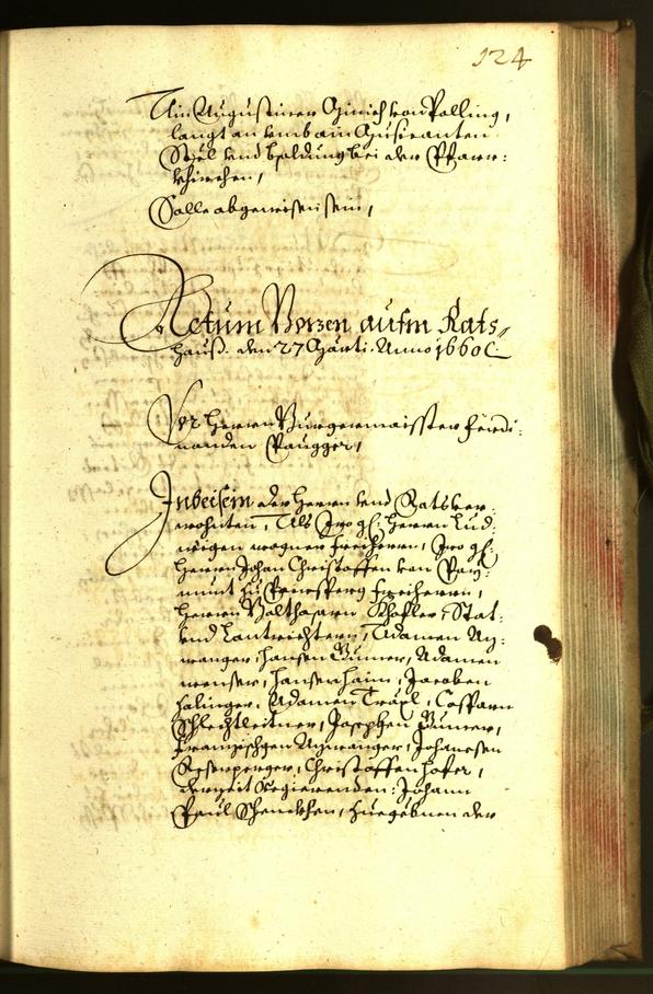 Stadtarchiv Bozen - BOhisto Ratsprotokoll 1660 