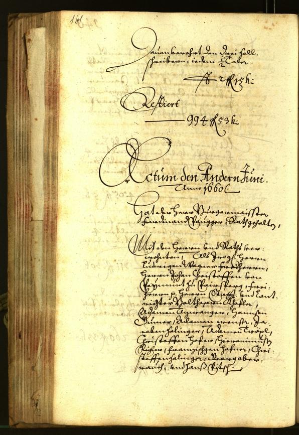 Stadtarchiv Bozen - BOhisto Ratsprotokoll 1660 