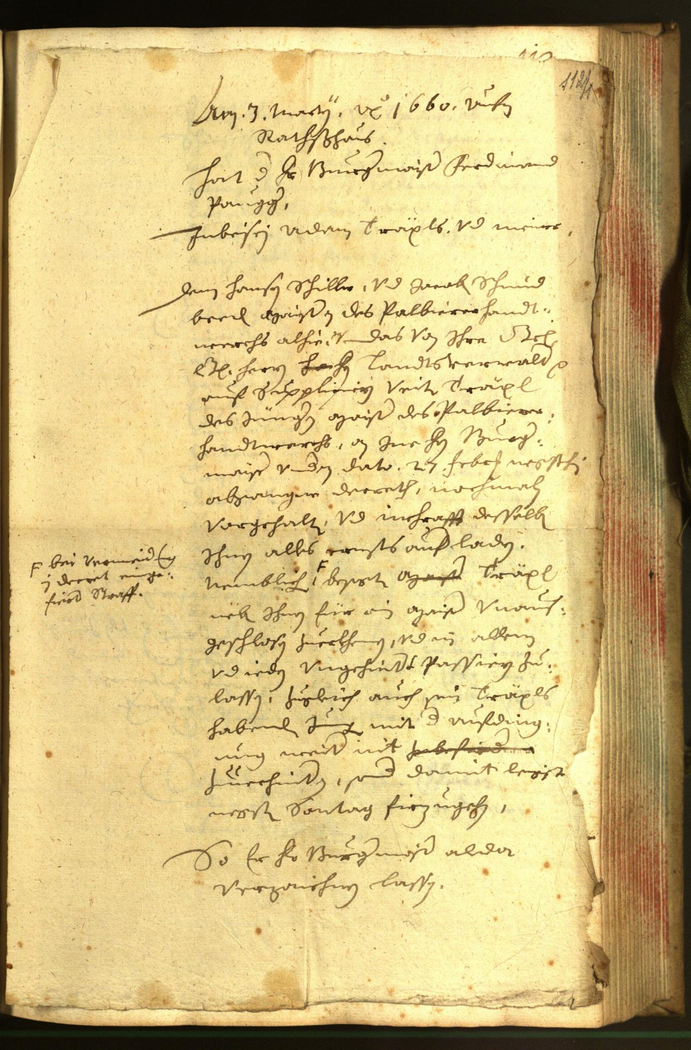 Stadtarchiv Bozen - BOhisto Ratsprotokoll 1660 