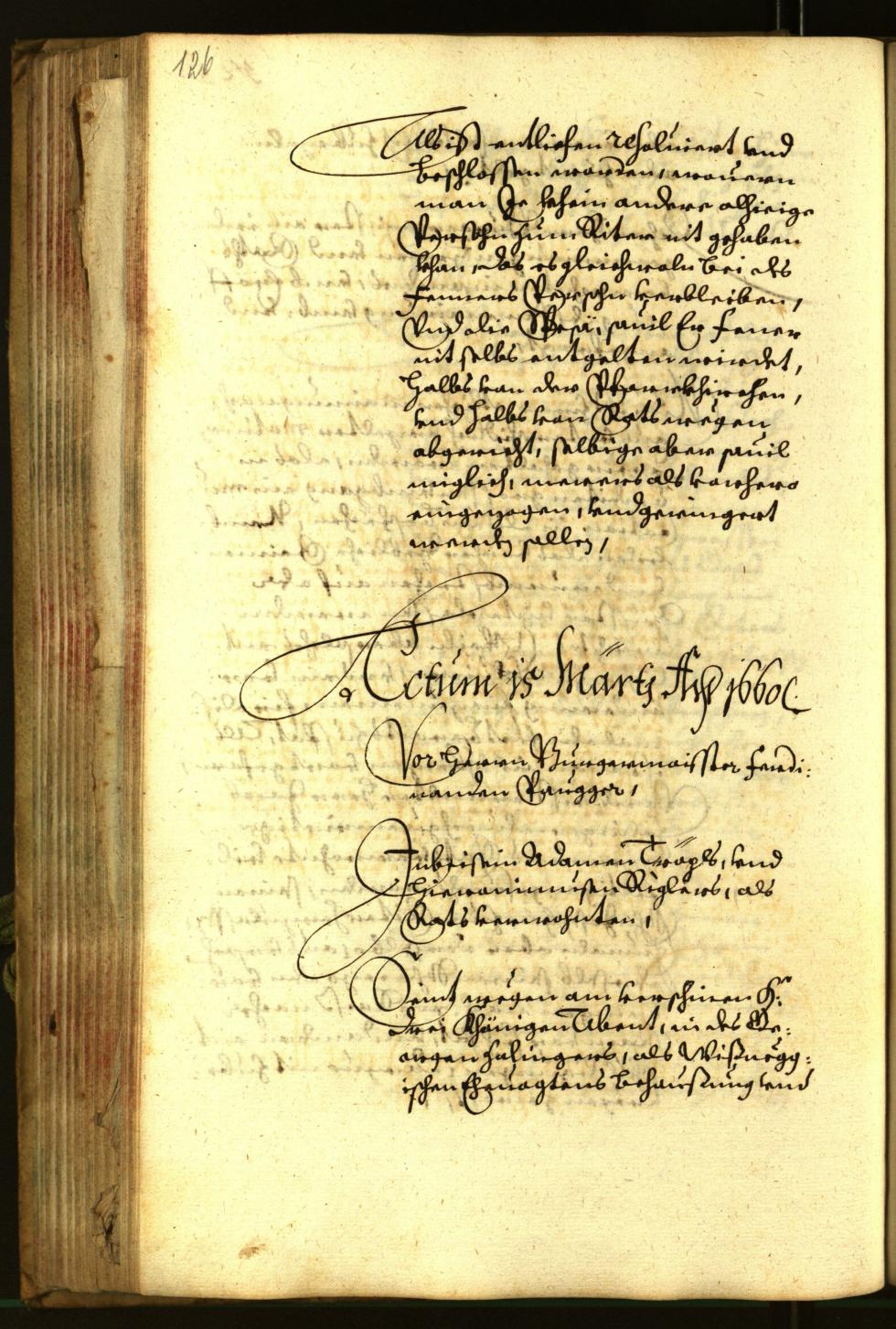 Stadtarchiv Bozen - BOhisto Ratsprotokoll 1660 