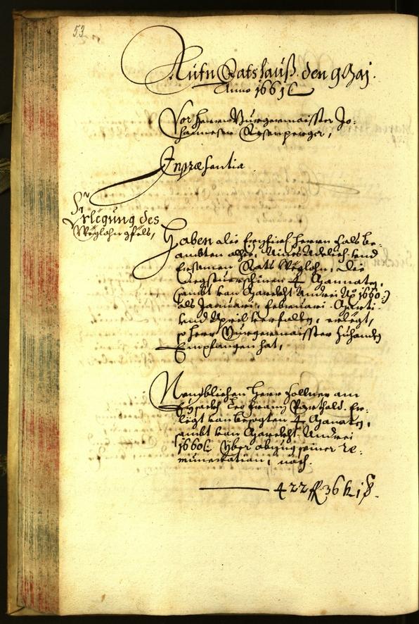 Civic Archives of Bozen-Bolzano - BOhisto Minutes of the council 1661 