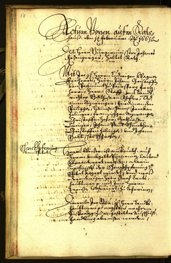 Civic Archives of Bozen-Bolzano - BOhisto Minutes of the council 1661 