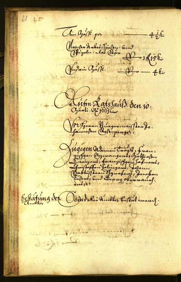 Stadtarchiv Bozen - BOhisto Ratsprotokoll 1661 