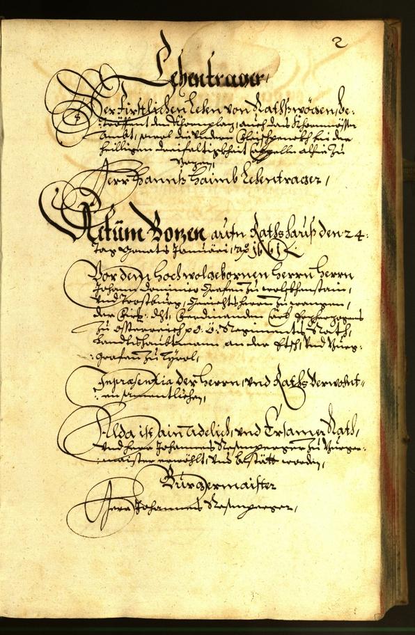 Civic Archives of Bozen-Bolzano - BOhisto Minutes of the council 1661 