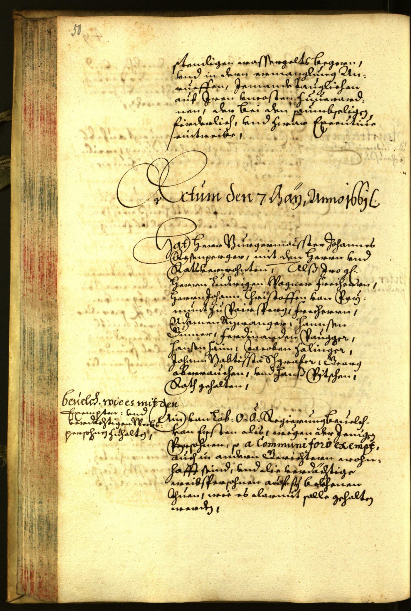 Stadtarchiv Bozen - BOhisto Ratsprotokoll 1661 