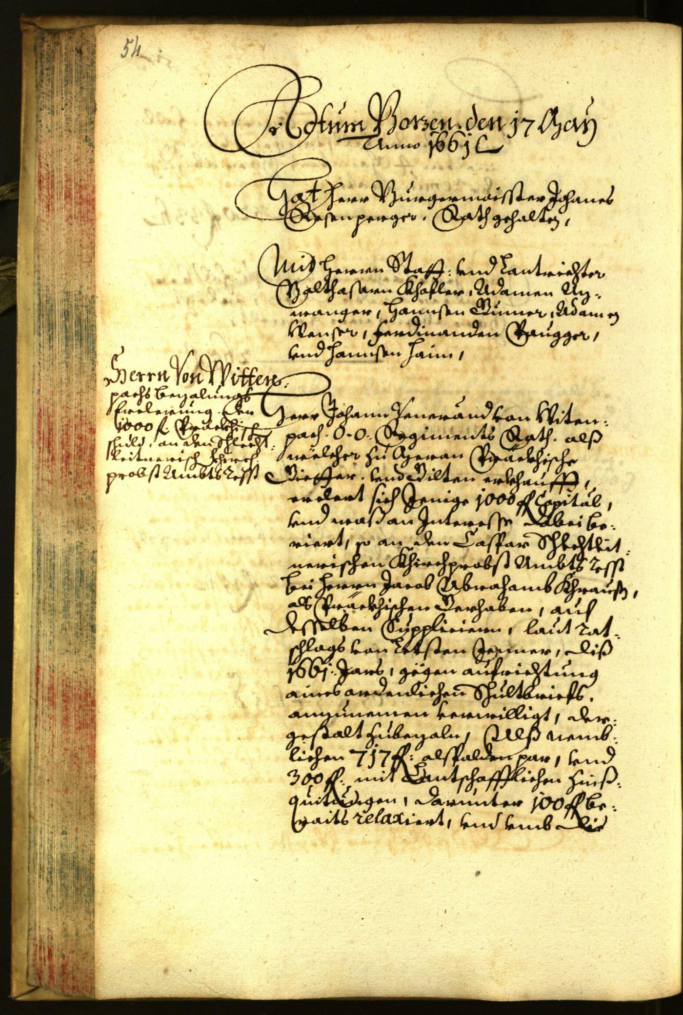 Civic Archives of Bozen-Bolzano - BOhisto Minutes of the council 1661 