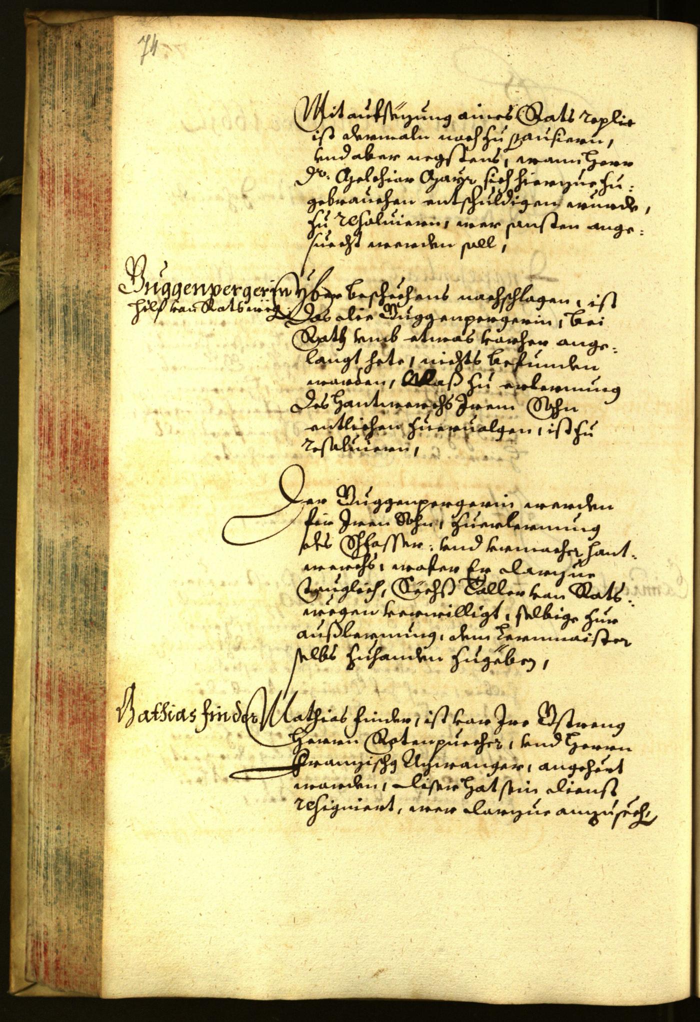 Stadtarchiv Bozen - BOhisto Ratsprotokoll 1661 