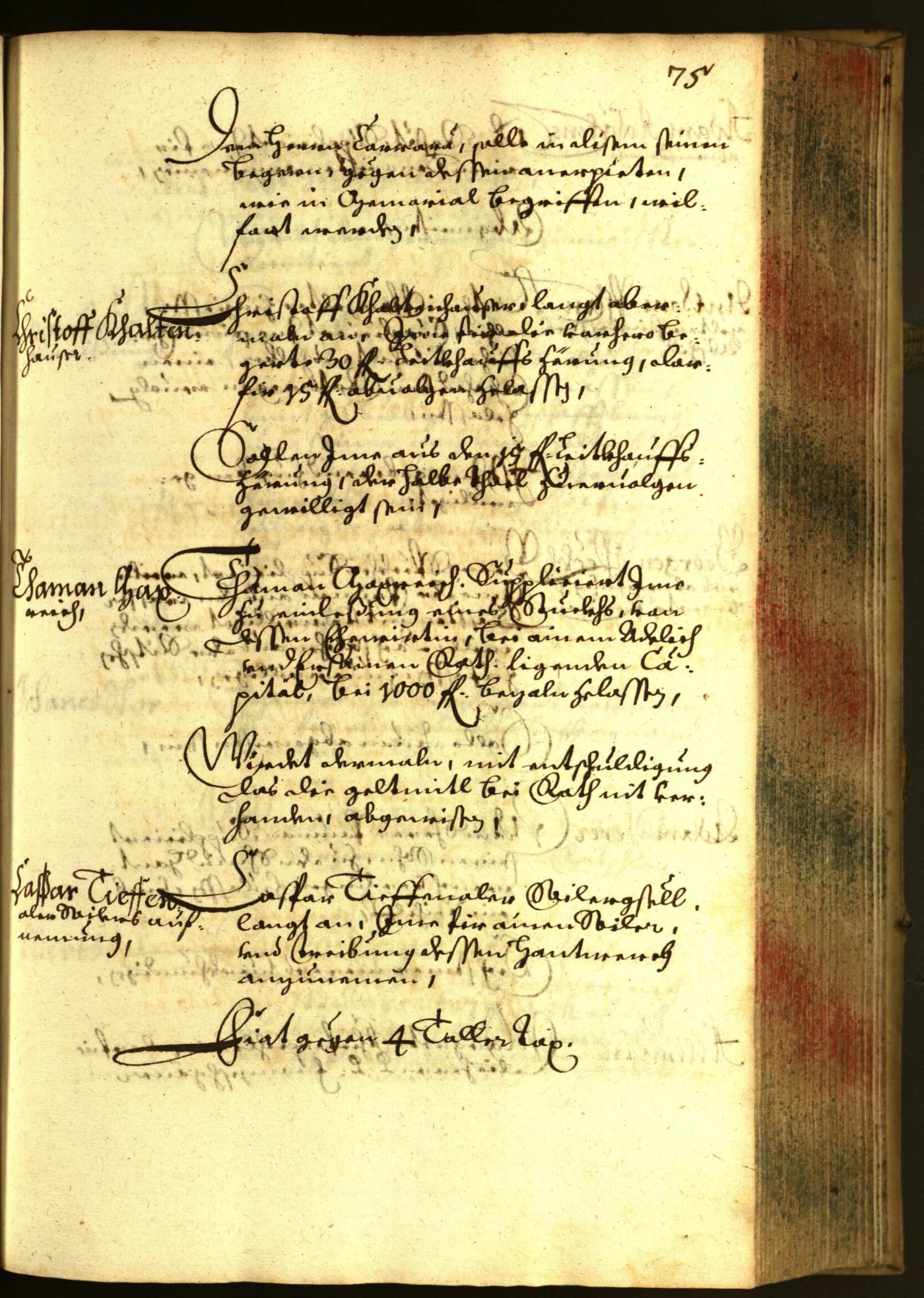 Stadtarchiv Bozen - BOhisto Ratsprotokoll 1661 