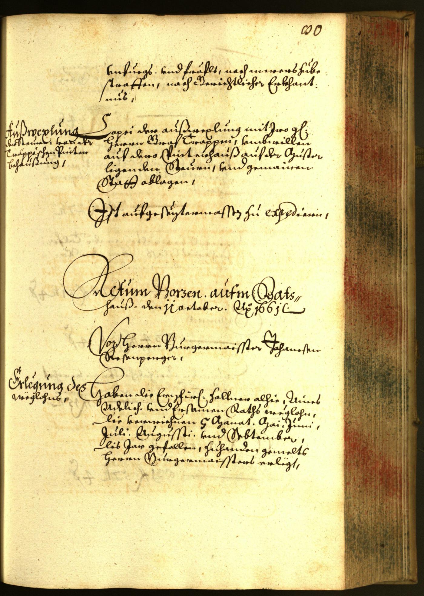 Stadtarchiv Bozen - BOhisto Ratsprotokoll 1661 