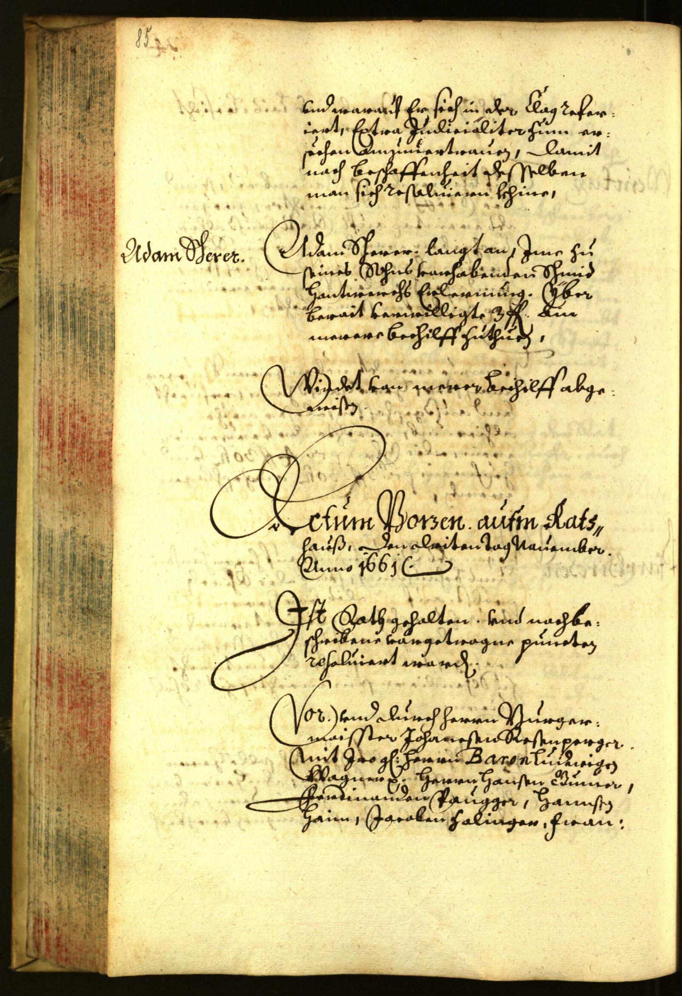 Stadtarchiv Bozen - BOhisto Ratsprotokoll 1661 