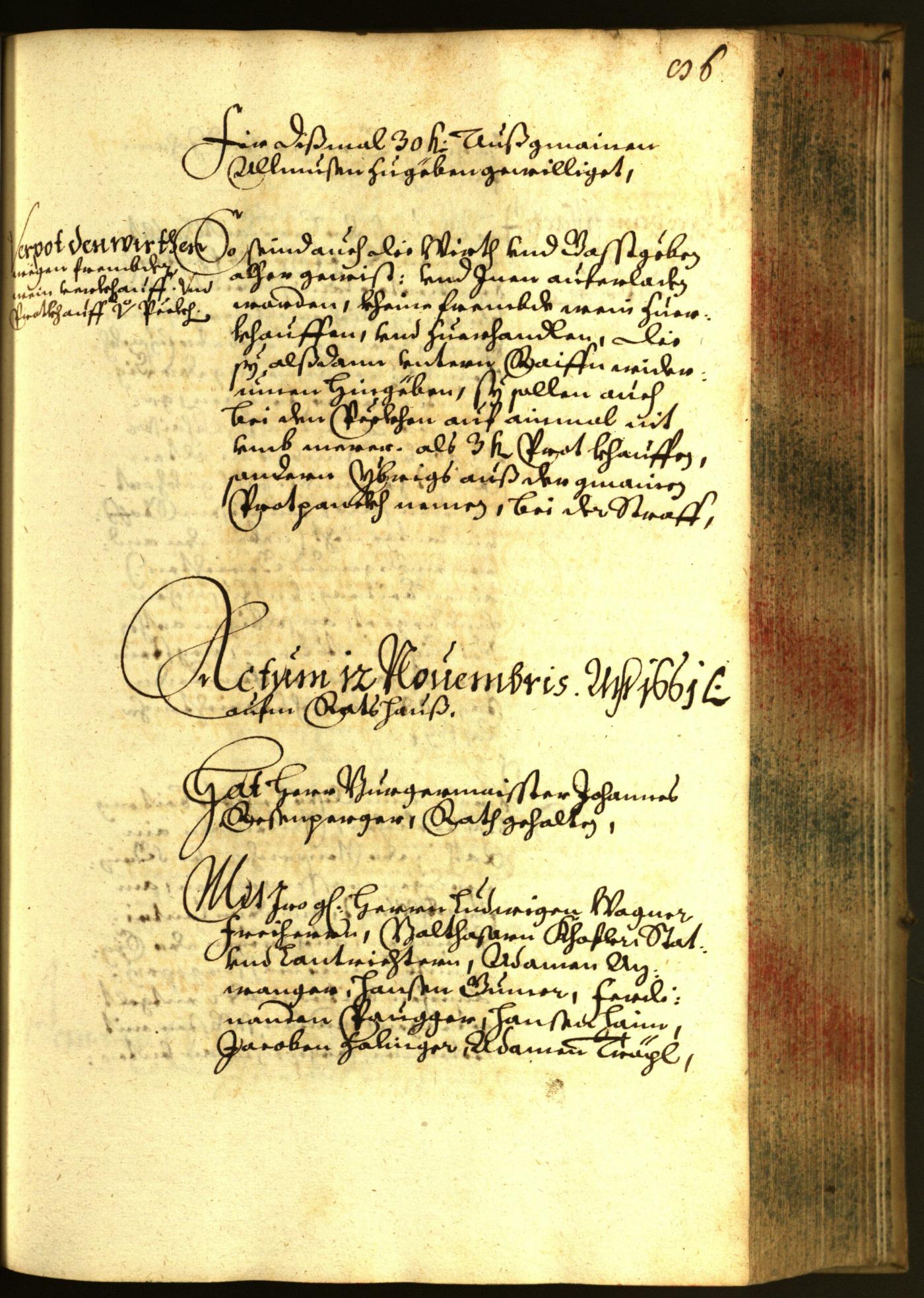 Stadtarchiv Bozen - BOhisto Ratsprotokoll 1661 