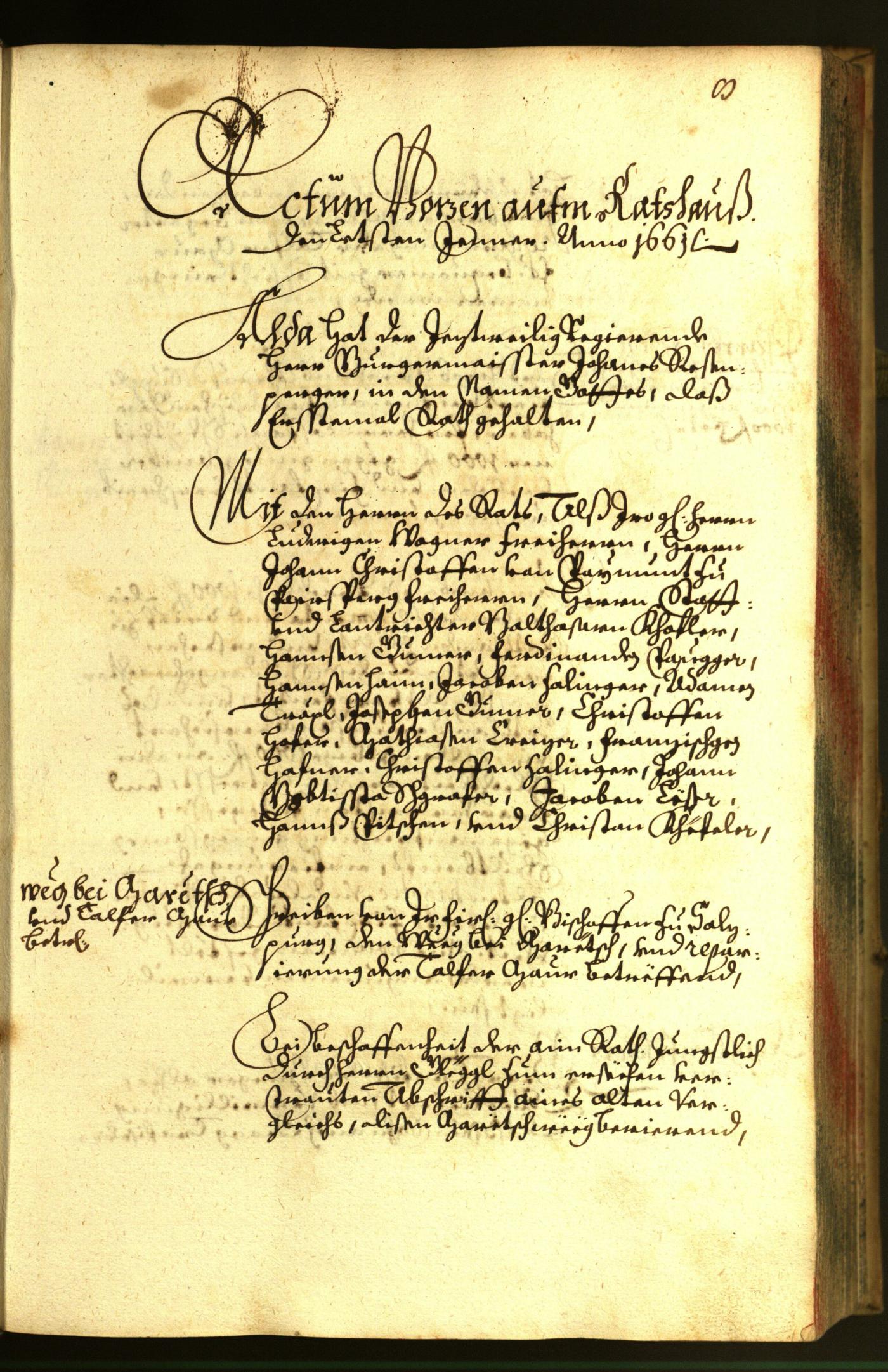 Stadtarchiv Bozen - BOhisto Ratsprotokoll 1661 