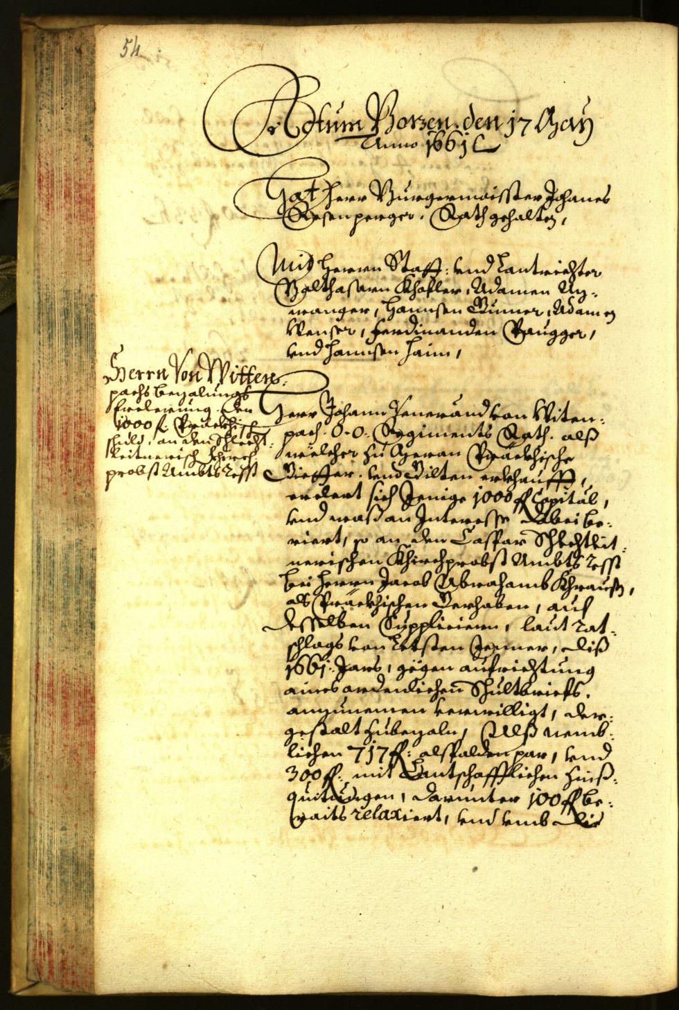 Civic Archives of Bozen-Bolzano - BOhisto Minutes of the council 1661 