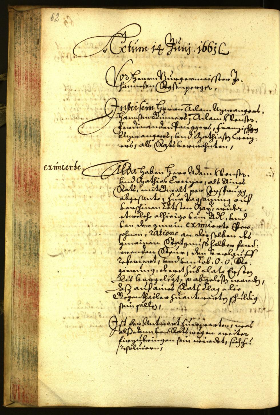 Civic Archives of Bozen-Bolzano - BOhisto Minutes of the council 1661 