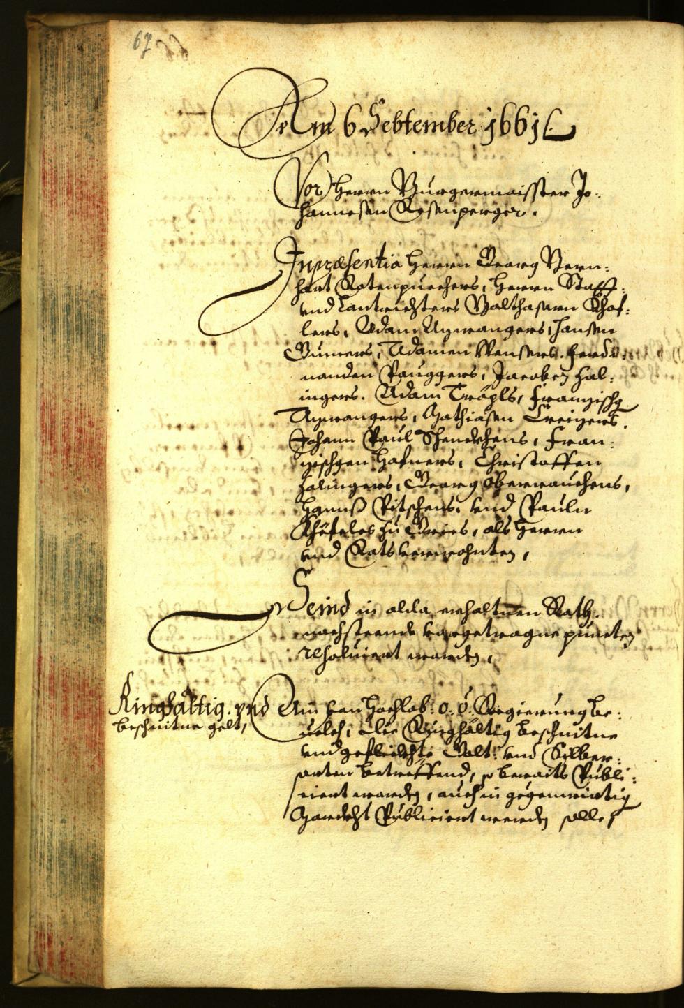 Civic Archives of Bozen-Bolzano - BOhisto Minutes of the council 1661 