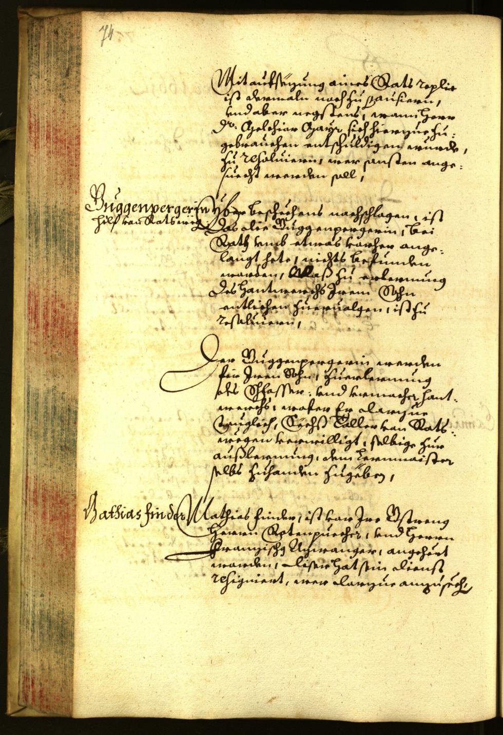 Stadtarchiv Bozen - BOhisto Ratsprotokoll 1661 