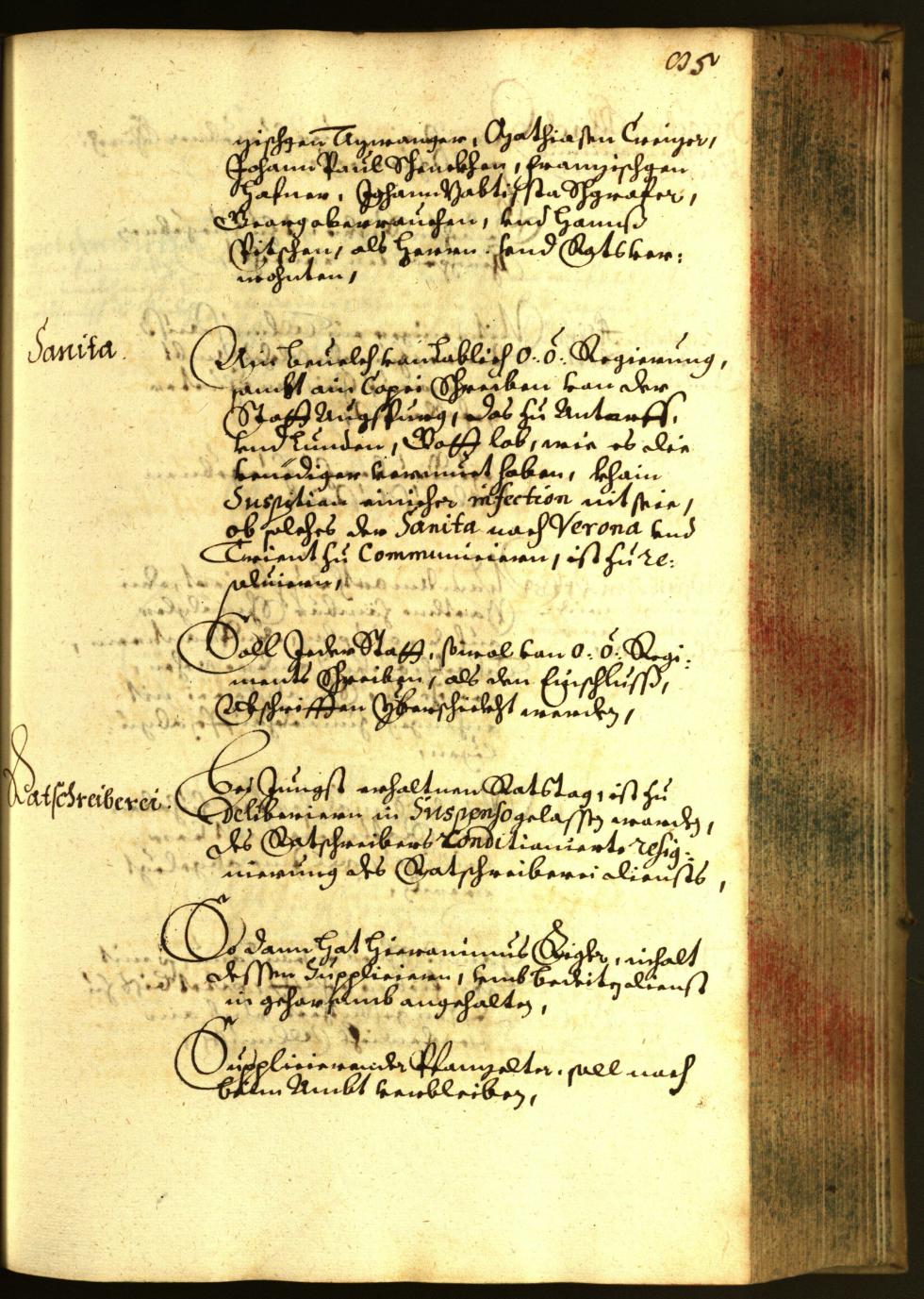 Stadtarchiv Bozen - BOhisto Ratsprotokoll 1661 