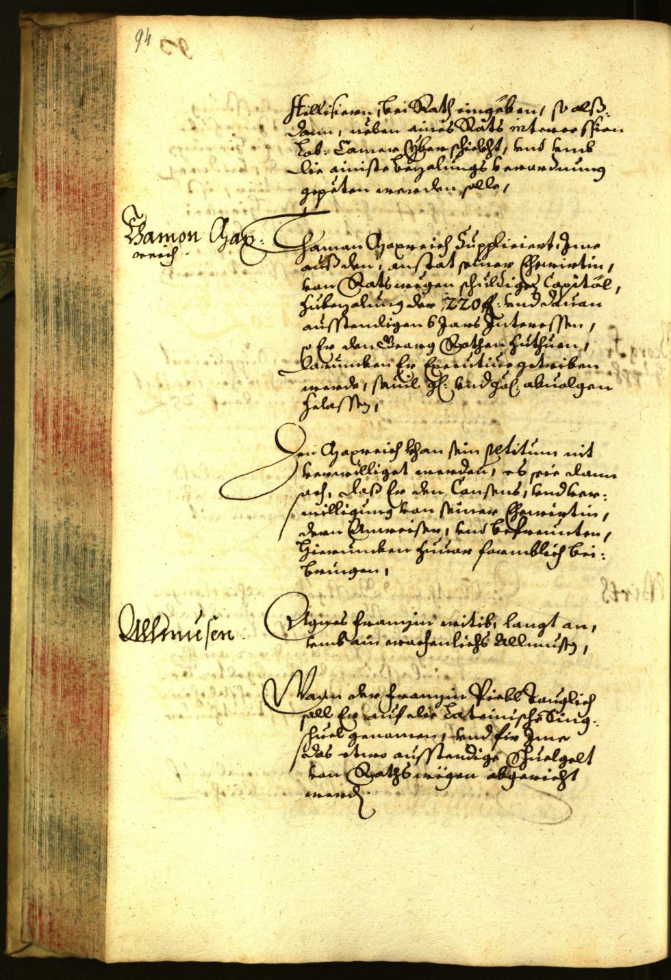 Stadtarchiv Bozen - BOhisto Ratsprotokoll 1661 