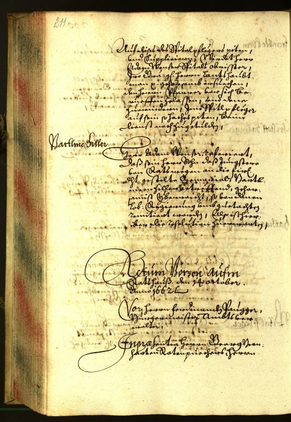 Stadtarchiv Bozen - BOhisto Ratsprotokoll 1662 