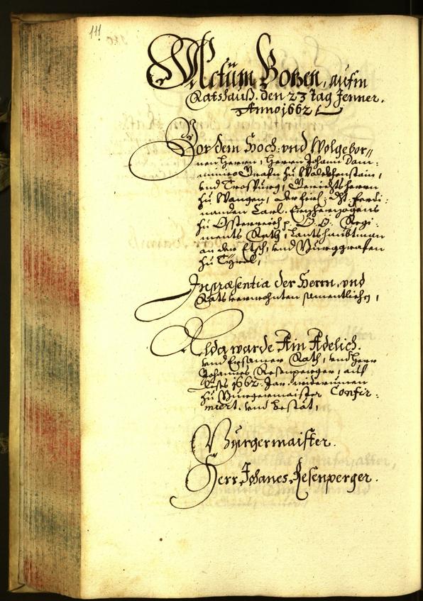 Civic Archives of Bozen-Bolzano - BOhisto Minutes of the council 1662 