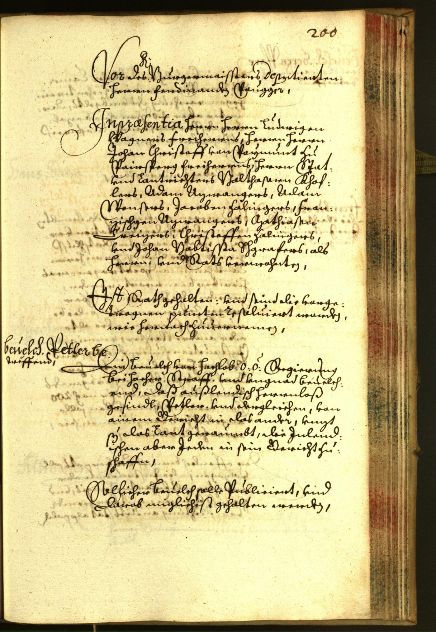 Stadtarchiv Bozen - BOhisto Ratsprotokoll 1662 