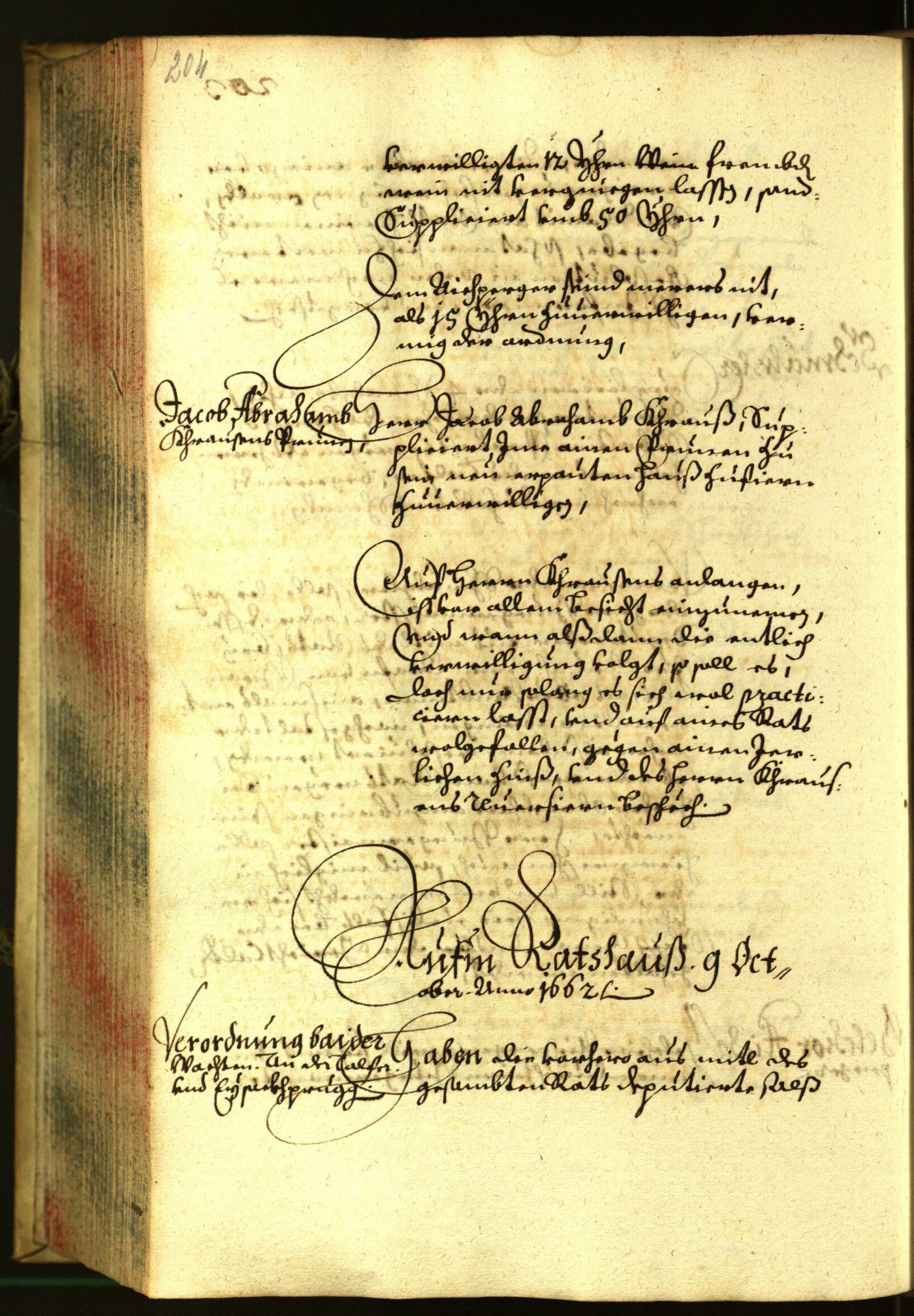 Stadtarchiv Bozen - BOhisto Ratsprotokoll 1662 