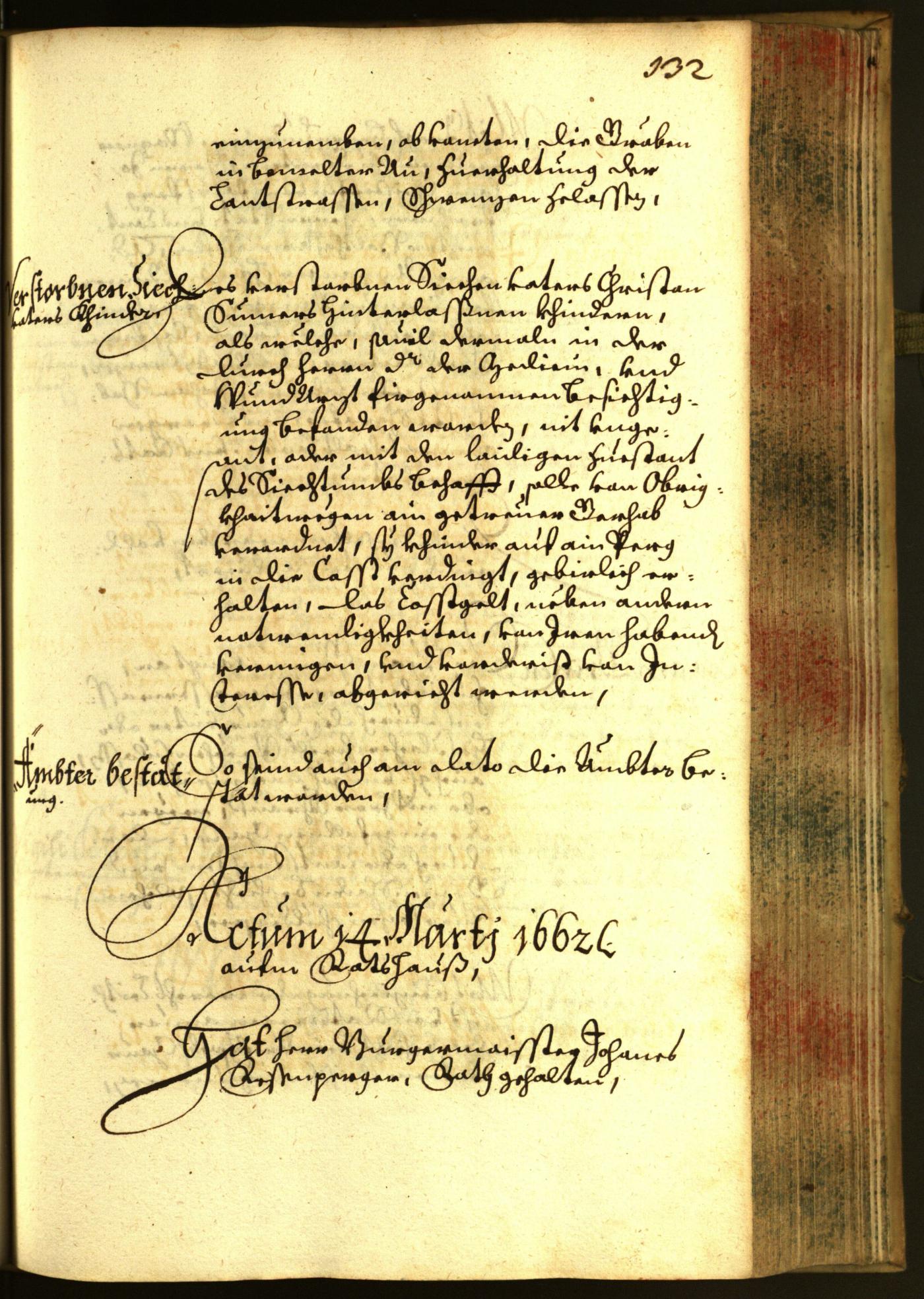 Stadtarchiv Bozen - BOhisto Ratsprotokoll 1662 