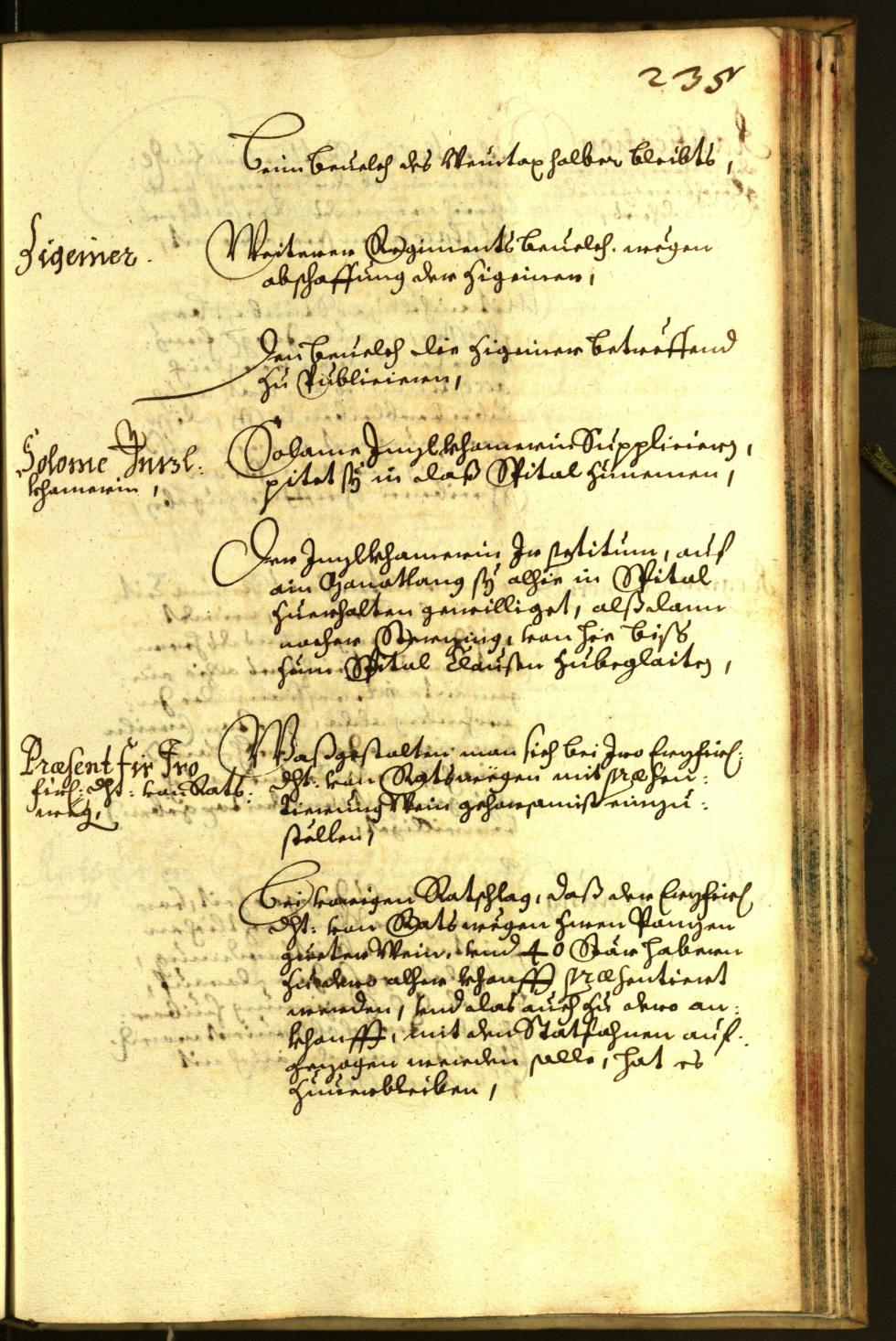 Stadtarchiv Bozen - BOhisto Ratsprotokoll 1662 