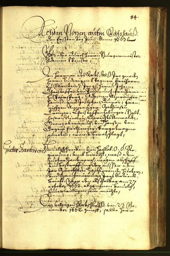 Civic Archives of Bozen-Bolzano - BOhisto Minutes of the council 1663 