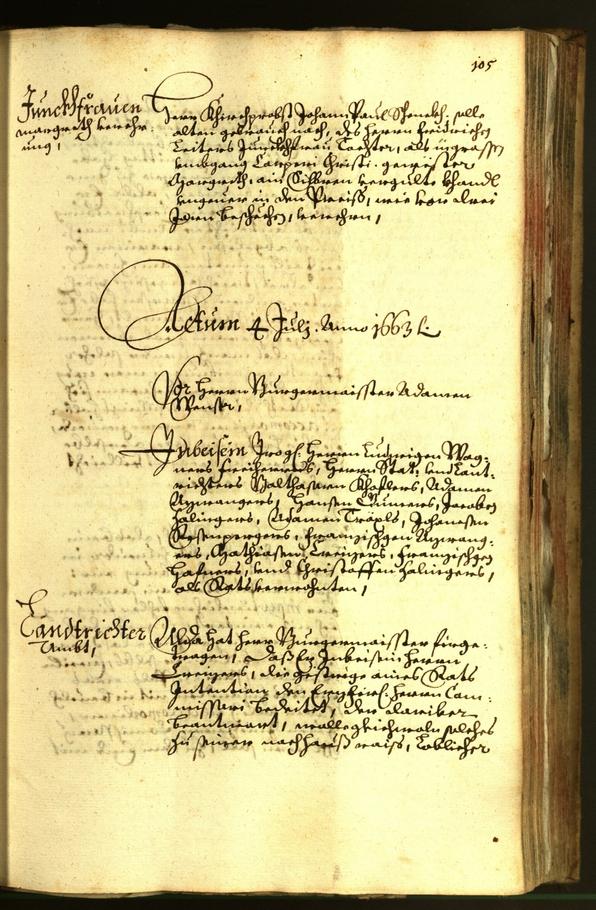 Stadtarchiv Bozen - BOhisto Ratsprotokoll 1663 