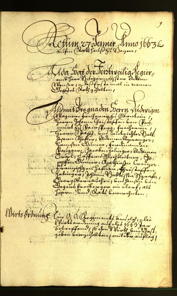 Stadtarchiv Bozen - BOhisto Ratsprotokoll 1663 