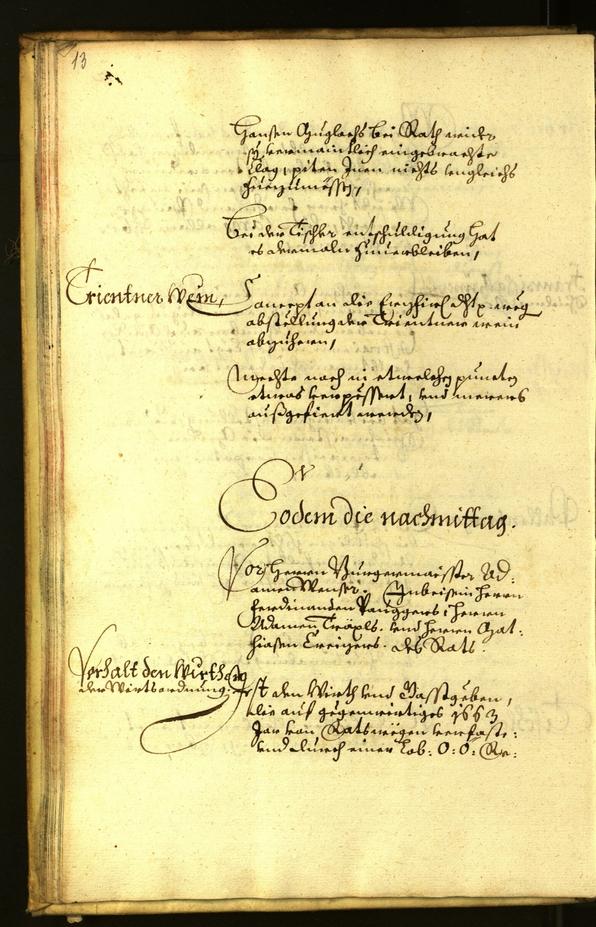 Stadtarchiv Bozen - BOhisto Ratsprotokoll 1663 