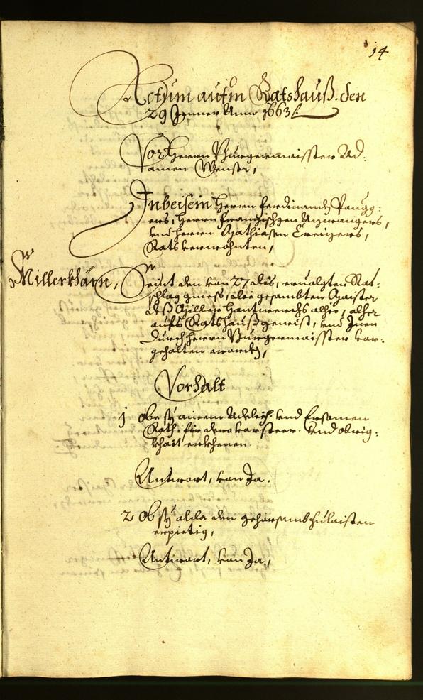 Civic Archives of Bozen-Bolzano - BOhisto Minutes of the council 1663 