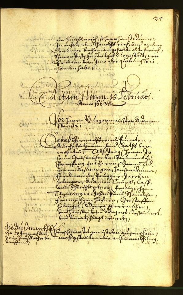 Stadtarchiv Bozen - BOhisto Ratsprotokoll 1663 