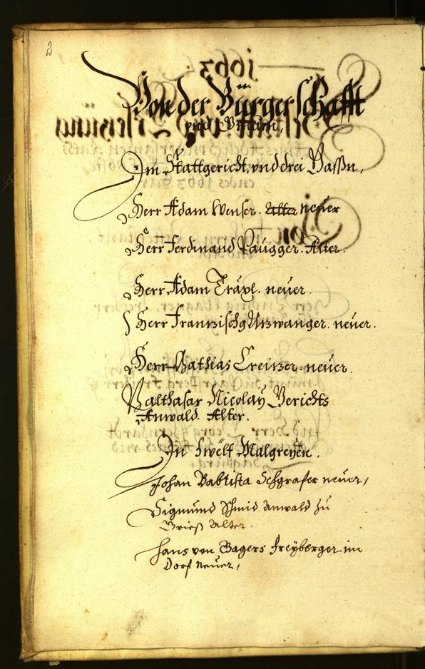 Stadtarchiv Bozen - BOhisto Ratsprotokoll 1663 