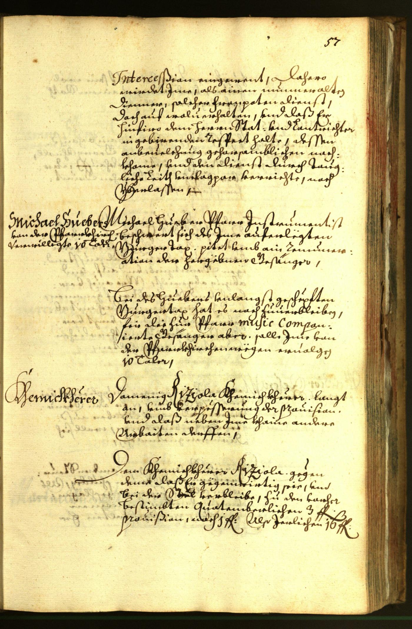 Stadtarchiv Bozen - BOhisto Ratsprotokoll 1663 