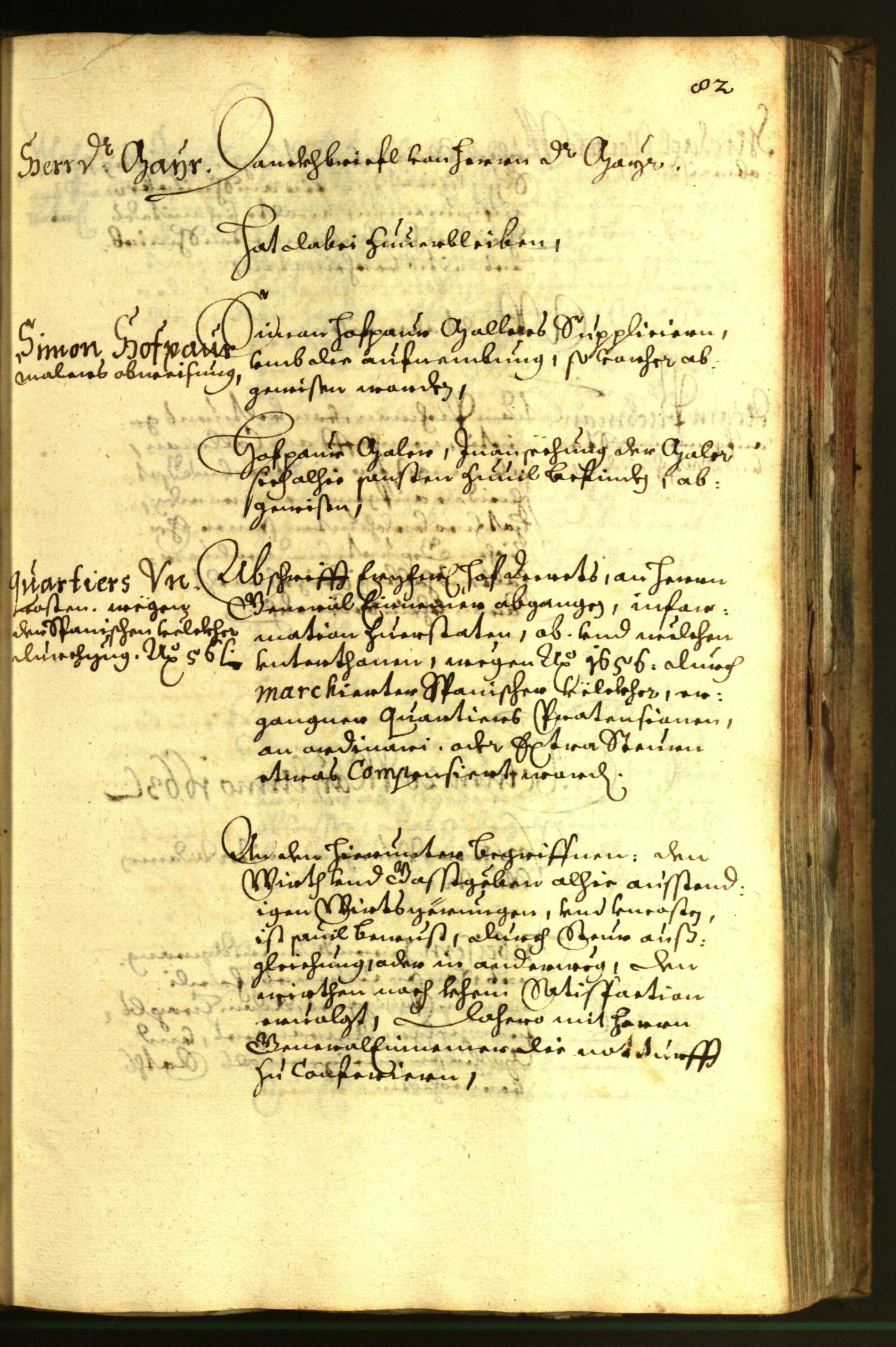 Stadtarchiv Bozen - BOhisto Ratsprotokoll 1663 