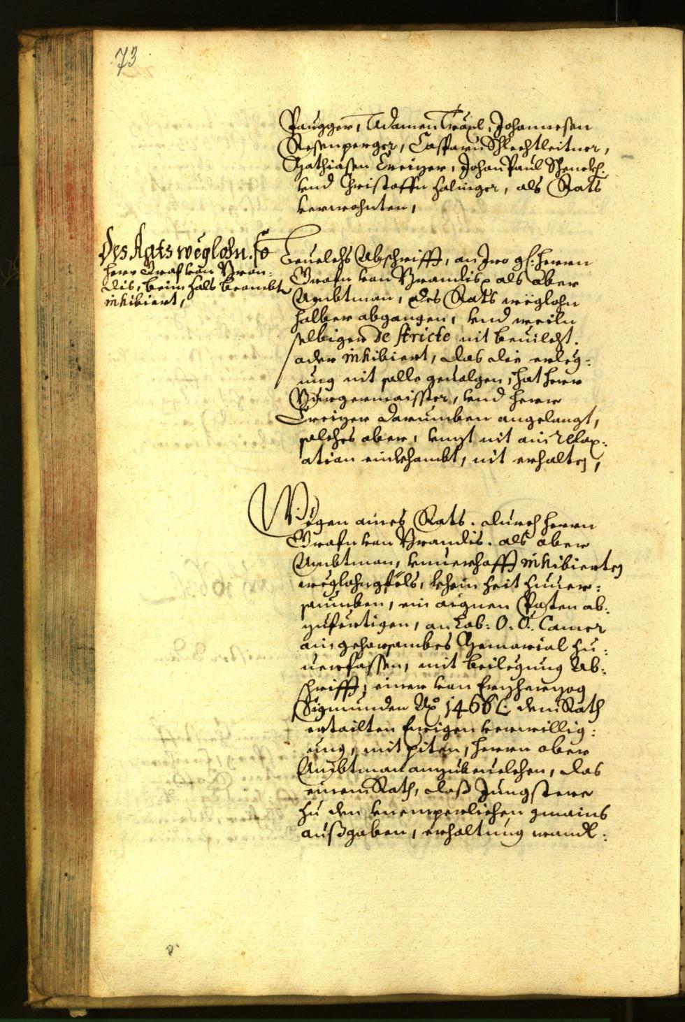 Stadtarchiv Bozen - BOhisto Ratsprotokoll 1663 