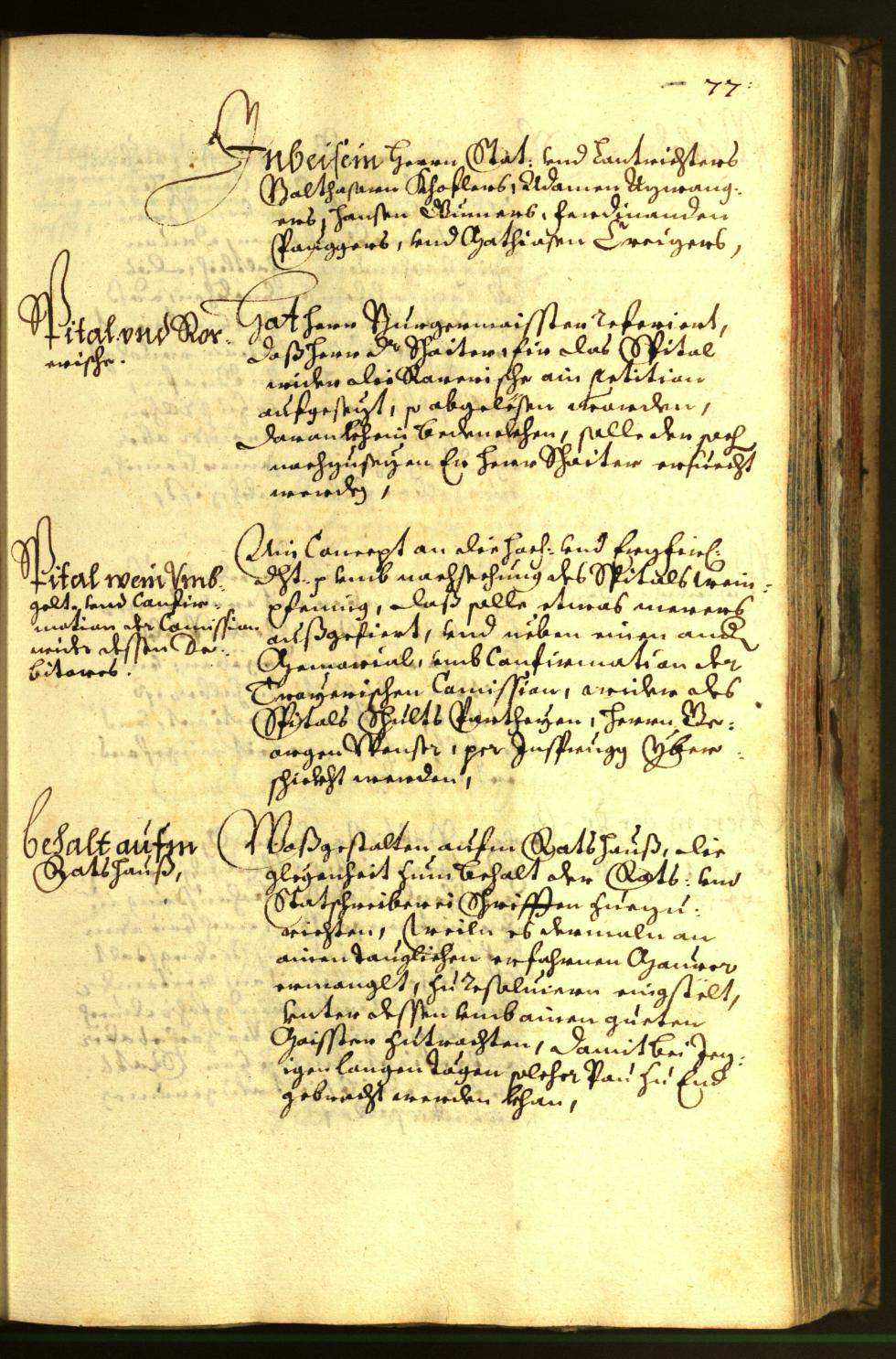 Stadtarchiv Bozen - BOhisto Ratsprotokoll 1663 