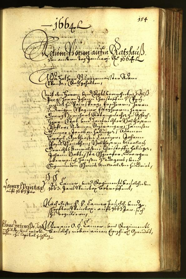 Archivio Storico della Città di Bolzano - BOhisto protocollo consiliare 1664 