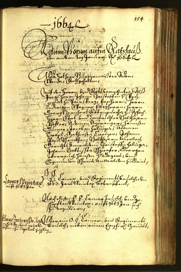 Civic Archives of Bozen-Bolzano - BOhisto Minutes of the council 1664 