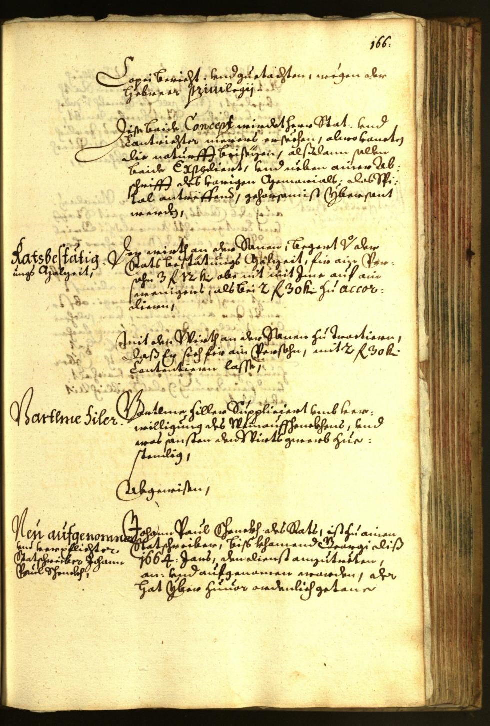 Stadtarchiv Bozen - BOhisto Ratsprotokoll 1664 