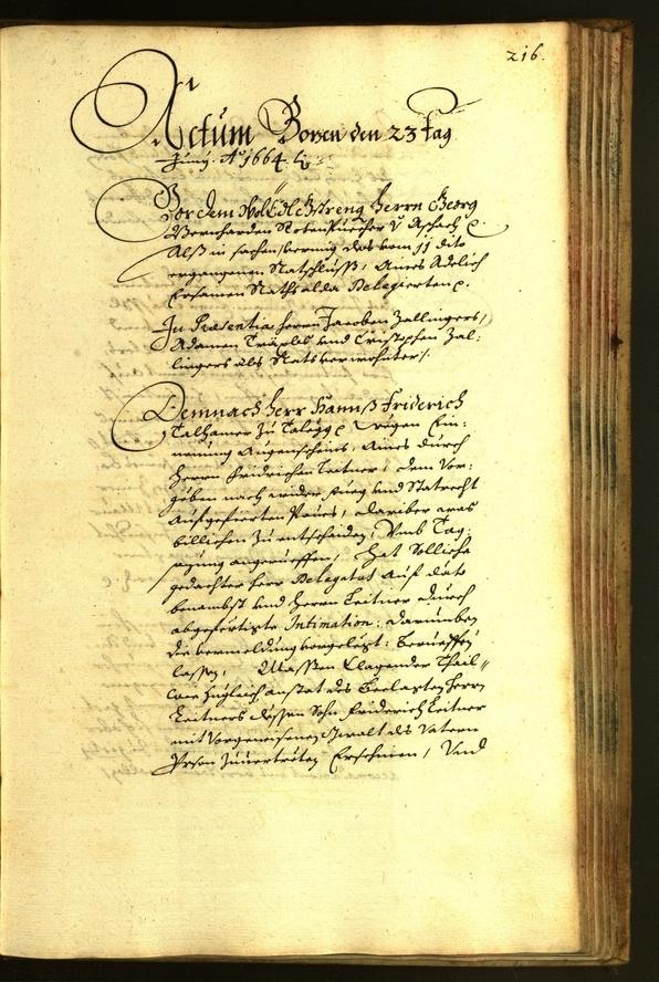 Civic Archives of Bozen-Bolzano - BOhisto Minutes of the council 1664 