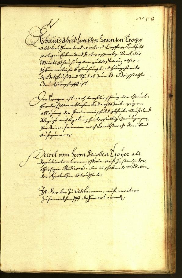 Stadtarchiv Bozen - BOhisto Ratsprotokoll 1664 