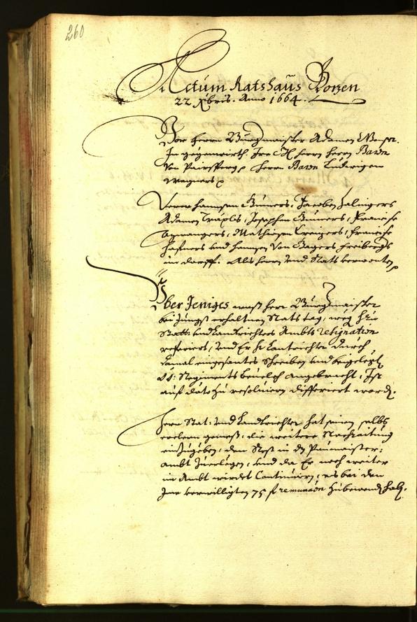 Civic Archives of Bozen-Bolzano - BOhisto Minutes of the council 1664 